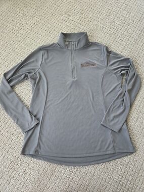 Sport-Tek Hershey Gray Ladies' Quarter-Zip Pullover